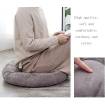 Raj Furniture Round Shape Floor Pillow Cushions, Set Of 2, Grey