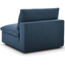 Cotton Home Wide Symmetrical Modular Sectional Sofa, Large, Blue