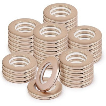 Raj Furniture 32 Pieces Shower Curtain Rings, Matte Coffee