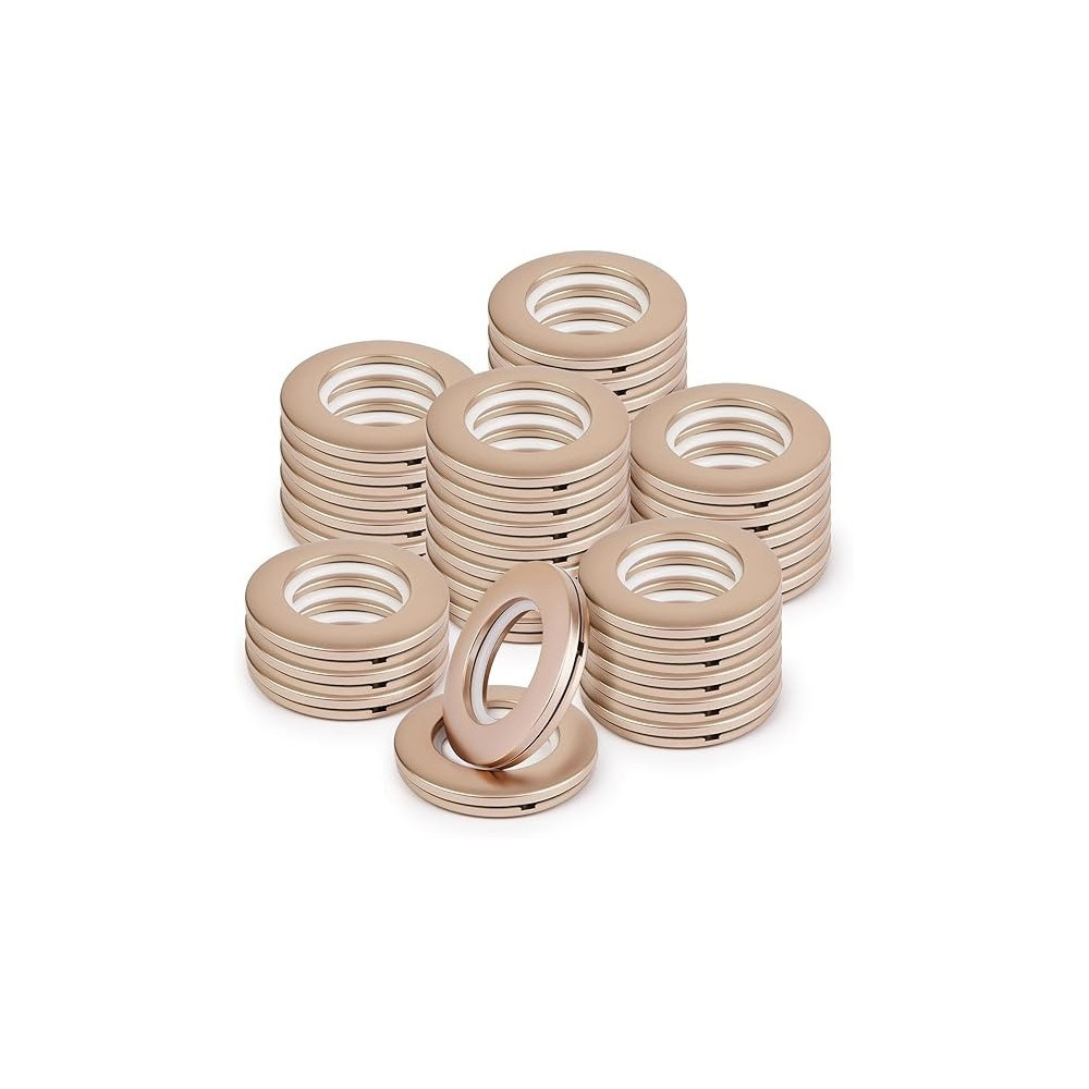 Raj Furniture 32 Pieces Shower Curtain Rings, Matte Coffee