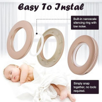 Raj Furniture 32 Pieces Shower Curtain Rings, Matte Coffee