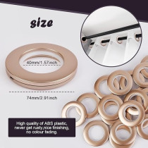 Raj Furniture 32 Pieces Shower Curtain Rings, Matte Coffee