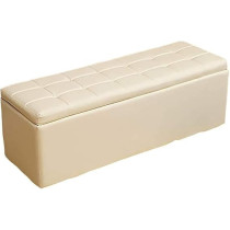 Raj Furniture Foot Stool Rest Ottoman Storage Box For Living Room And Bedroom, Beige