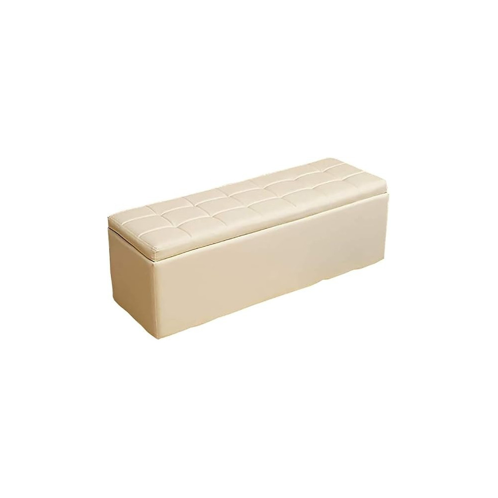 Raj Furniture Foot Stool Rest Ottoman Storage Box For Living Room And Bedroom, Beige