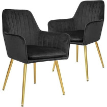 Raj Furniture Velvet Fabric Chair For Hotel Restaurant And Office Visitors, Black