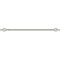 Raj Furniture Roman Adjustable Curtain Rod 110-200 cm, Silver