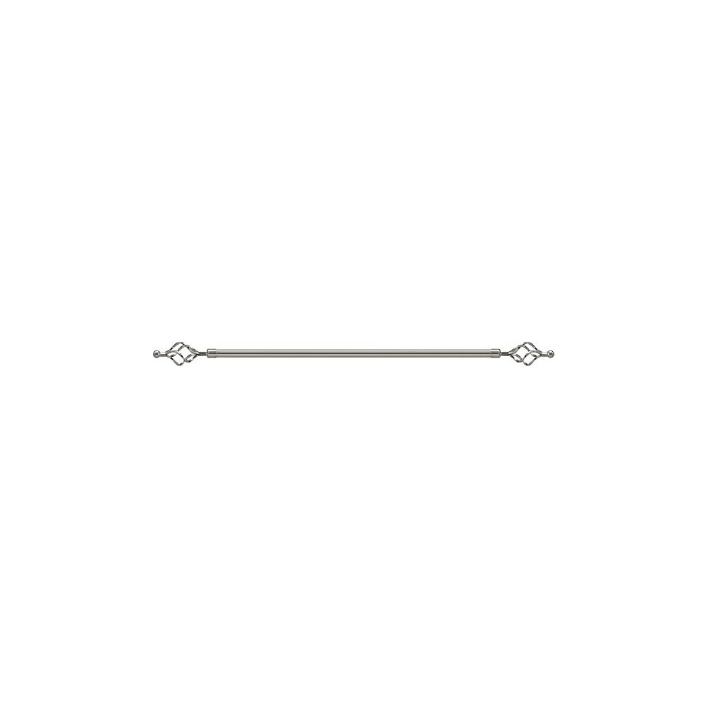 Raj Furniture Roman Adjustable Curtain Rod 110-200 cm, Silver