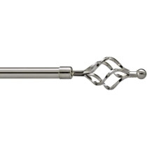 Raj Furniture Roman Adjustable Curtain Rod 110-200 cm, Silver