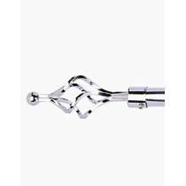 Raj Furniture Roman Adjustable Curtain Rod 110-200 cm, Silver