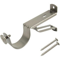 Raj Furniture Roman Adjustable Curtain Rod 110-200 cm, Silver