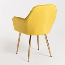 Raj Furniture Velvet Fabric Chair For Hotel Restaurant And Office Visitors, Yellow