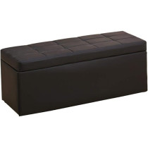 Raj Furniture Nubeats Foot Stool Rest Ottoman Storage Box, Black