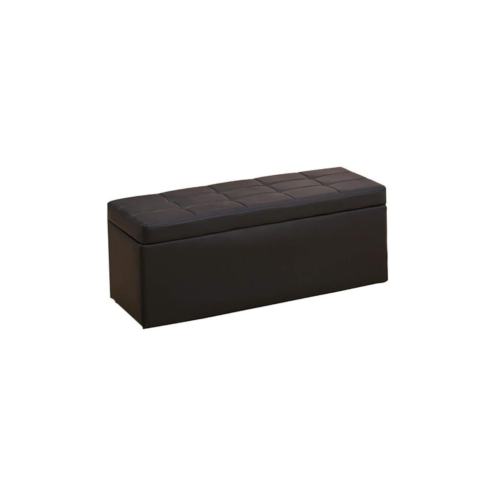 Raj Furniture Nubeats Foot Stool Rest Ottoman Storage Box, Black