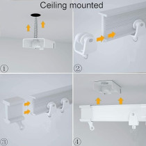 Poppins Home Flexible Bendable Ceiling Curtain Track, 3 Meters