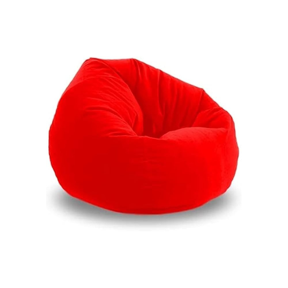 Ripple Furniture Bean Bag Soft And Comfortable Lounger Chair Living Room Furniture And Outdoor Furniture, Leather, Red