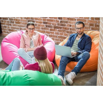 Ripple Furniture Bean Bag Soft And Comfortable Lounger Chair Living Room Furniture And Outdoor Furniture, Leather, Red
