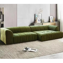Ripple Furniture Velvet Sofa Couch For Living Room, Bedroom, Dining Room, Den, Office, Guest Room, Nursery, Green