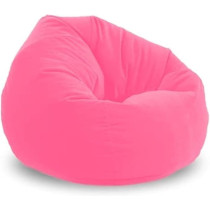 Ripple Furniture Bean Bag Soft And Comfortable Lounger Chair Living Room Furniture And Outdoor Furniture, Velvet, Pink