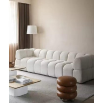 Ripple Furniture Modern Elegant Sectional Boucle Sofa, White