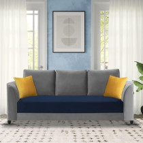 Raj Furniture Modern Elegance 3-Seater Sofa Set, Blue/Grey