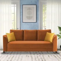 Raj Furniture Modern Elegance 3-Seater Sofa Set, Orange