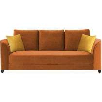 Raj Furniture Modern Elegance 3-Seater Sofa Set, Orange