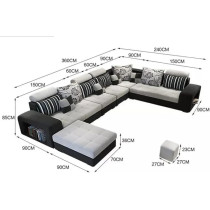 Ripple Furniture Apartment And Living Room Luxury Corner Sofa Set, Brown