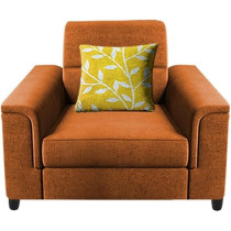 Raj Furniture Single Seater Sofa For Living Room, Orange
