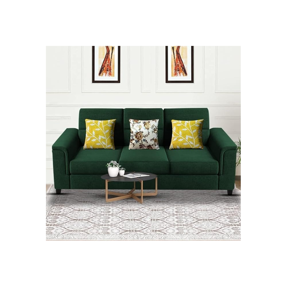 Raj Furniture Elegant 3 Seater Sofa Set For Living Room, Green