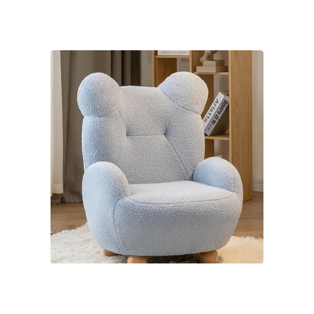 Ripple Furniture Kids Adorable Cartoon Bear Sofa Chair A Cozy And Cute Seating Solution, Lake Blue