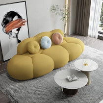 Ripple Furniture Contemporary Armless Sofa Wool Cloud Stylish Living Room Sofa, Ginger