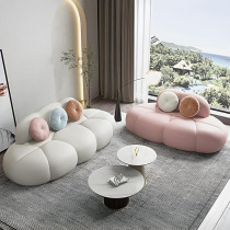 Ripple Furniture Contemporary Armless Sofa Wool Cloud Stylish Living Room Sofa, Ginger