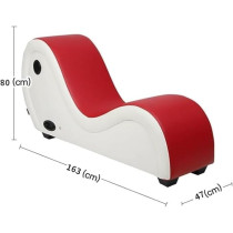 Ripple Furniture S-Shaped Multi Functional Sofa A Stylish And Comfortable Addition To Your Home Decor, Red
