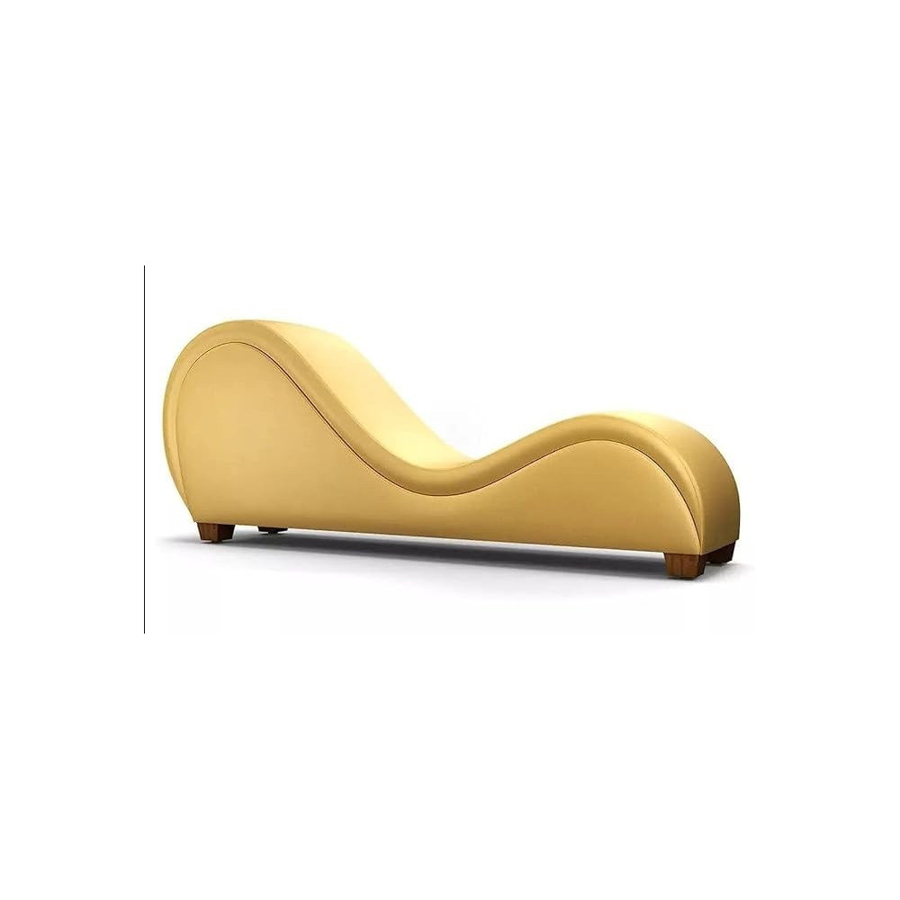Ripple Furniture Modern Style S-Shape Sofa, Yellow