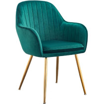 Umatou Dining Room Chairs For Hotel Restaurant And Office Visitor, Dark Green