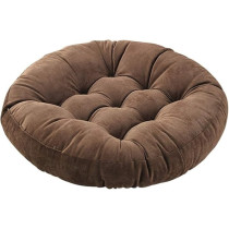 Tiita Indoor/Outdoor Floor Pillows Cushion 22 X 22 Round Seat Cushions For Patio Garden, Meditation Cushion For Yoga Living Room Sofa Balcony, Coffee