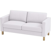 Raj Furniture Heavy Cotton Karlstad 2 Seater Loveseat Cover Width 162Cm, Cotton White