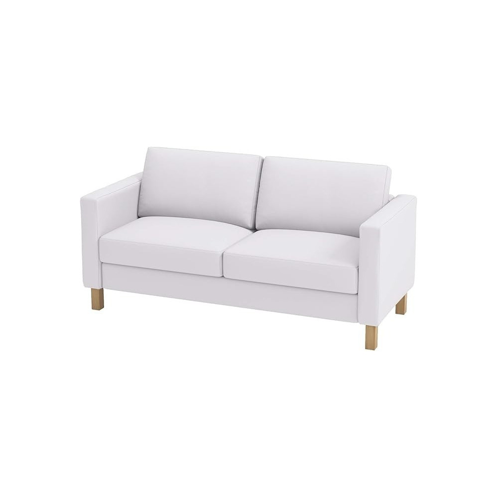 Raj Furniture Heavy Cotton Karlstad 2 Seater Loveseat Cover Width 162Cm, Cotton White