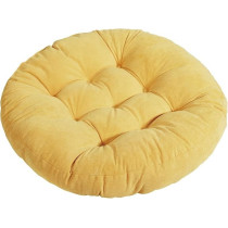 Tiita Floor Pillows Cushions Round Chair Cushion Outdoor Seat Pads For Sitting Meditation Yoga Living Room Sofa Balcony 22 X 22 Inch, Yellow