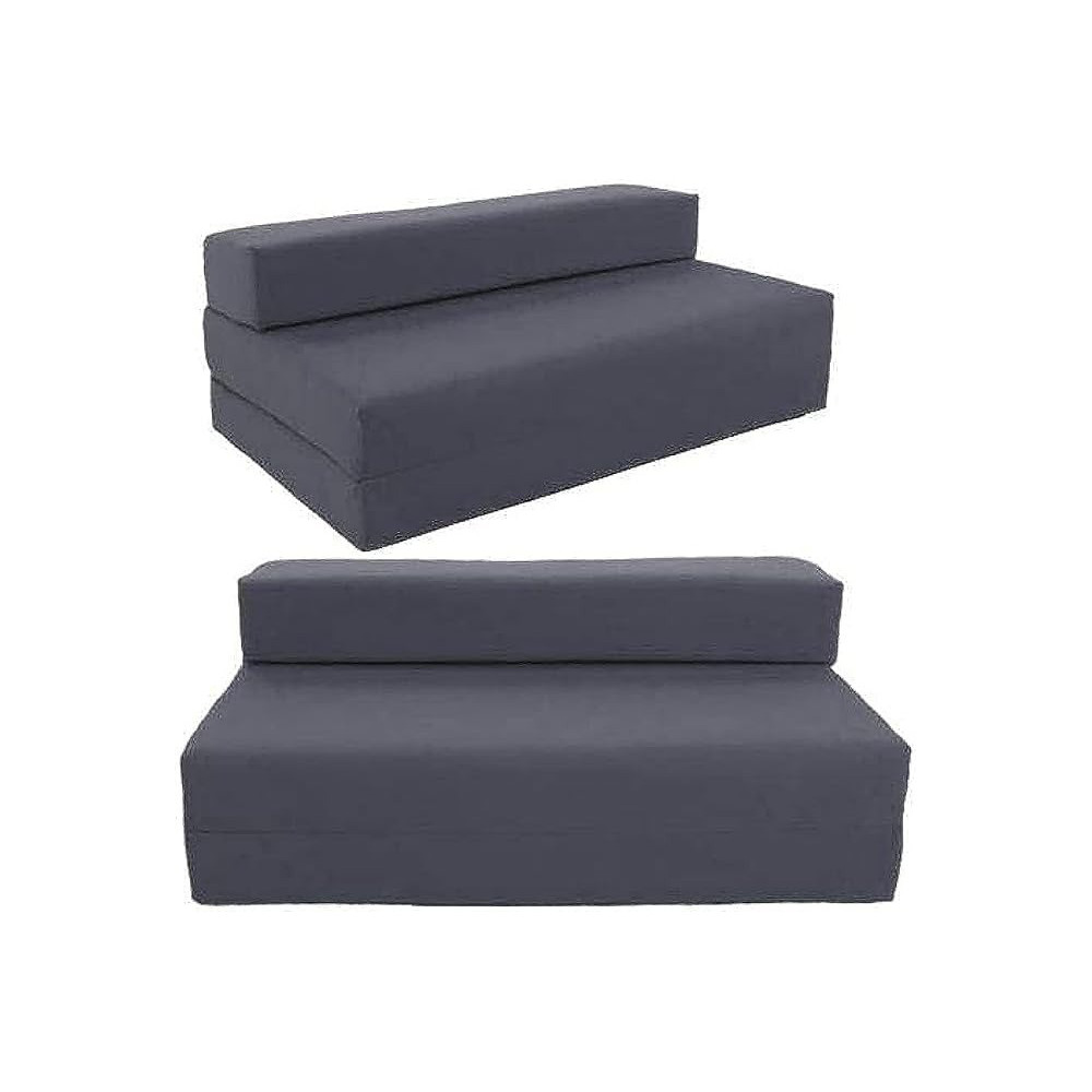 Raj Furniture Black Stallion 3-Seater Sofa, Fold Out Bed, Z Sofa Cum Bed, Queen Grey