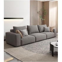Ripple Furniture Fabric Sofa Combination Sofa Living Room Furniture Set, Grey