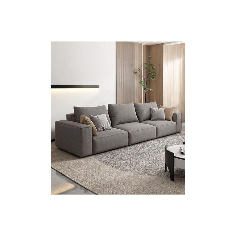 Ripple Furniture Fabric Sofa Combination Sofa Living Room Furniture Set, Grey