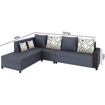 Raj Furniture LHS 5 Seater Sofa For Living Room, Grey