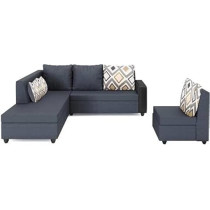 Raj Furniture LHS 5 Seater Sofa For Living Room, Grey