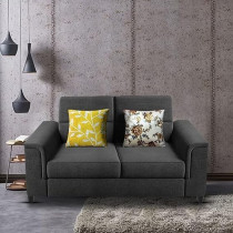 Raj Furniture 2 Seater Sofa Set For Living Room, Black
