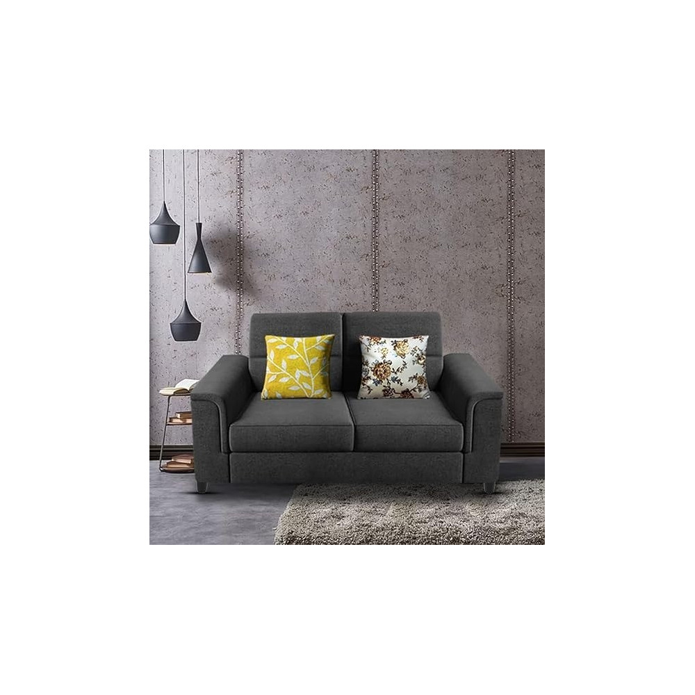 Raj Furniture 2 Seater Sofa Set For Living Room, Black