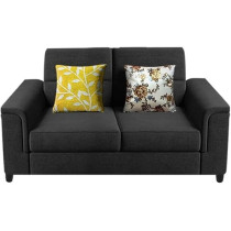 Raj Furniture 2 Seater Sofa Set For Living Room, Black