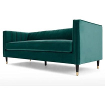 Ripple Furniture New Modern Style Living Room Sofa Set Furniture Upholstered Sofa 3 Seater, Green