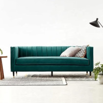 Ripple Furniture New Modern Style Living Room Sofa Set Furniture Upholstered Sofa 3 Seater, Green