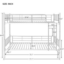 Karnak Bunk Bed Heavy Duty Silver, 90 x 190 Cm